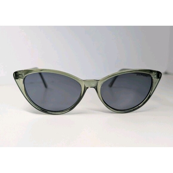 Tommy Hilfiger LIZ WP OL573 Cat Eye Sunglasses Green Crystal Gray Lens main image 8